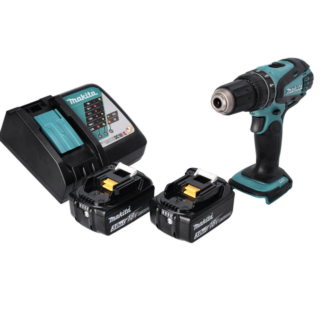 Makita DHP 456 RF Akku Schlagbohrschrauber 18 V 50 Nm + 2x Akku 3,0 Ah + Ladegerät