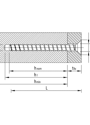 HECO MULTI MONTI plus F Schraubanker 7,5 x 80 mm 50 Stück ( 48515 ) Betonschraube, Senkkopf, T-Drive, verzinkt blau, A2K