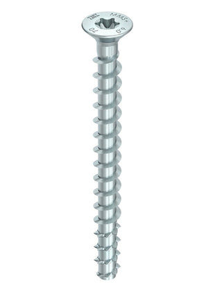 HECO MULTI MONTI plus F Vis d'ancrage 7,5x100mm, Vis à béton, Tête fraisée, T-Drive, Zinguée bleue, A2K, 50 pcs. (48517)