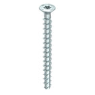 HECO MULTI MONTI plus F Vis d'ancrage 7,5x100mm, Vis à béton, Tête fraisée, T-Drive, Zinguée bleue, A2K, 50 pcs. (48517)