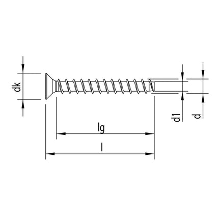 HECO MULTI MONTI plus F Schraubanker 7,5 x 100 mm 200 Stück ( 4x 48517 ) Betonschraube, Senkkopf, T-Drive, verzinkt blau, A2K