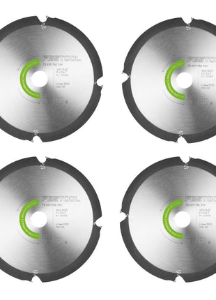 Lame de scie circulaire diamantée Festool Matériaux abrasifs 4x DIA 160 x 1,8 x 20 mm F4 (4x 205558) pour scies plongeantes TS 55 F &amp; TSC 55 K