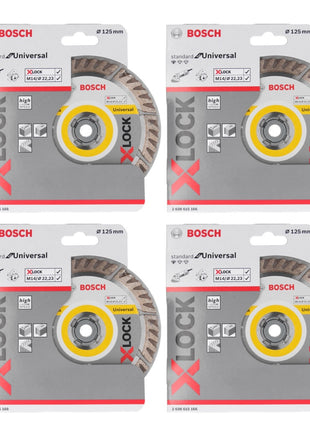 Bosch Expert X-LOCK Diamanttrennscheibe Standard for Universal 125 x 22,23 mm 4 Stk. ( 4x 2608615166 ) - Toolbrothers