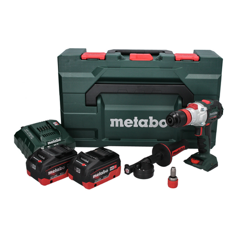 Metabo SB 18 LTX BL QI taladro percutor inalámbrico 18 V 130 Nm sin escobillas + 2 baterías 8,0 Ah + cargador + metaBOX