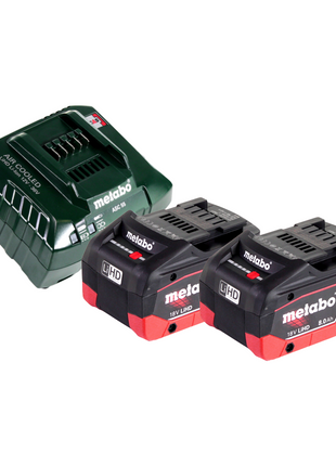 Perceuse à percussion sans fil Metabo SB 18 LTX BL QI 18 V 130 Nm sans balais + 2 batteries 8,0 Ah + chargeur + métaBOX