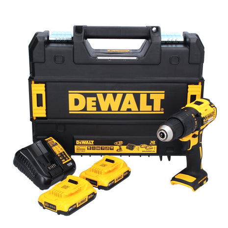 Taladro percutor inalámbrico DeWalt DCD 778 D2T 18 V 65 Nm sin escobillas + 2x baterías 2,0 Ah + cargador + TSTAK