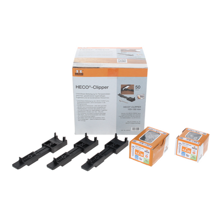 HECO Clipperset 200 Stk. ( 4x 62052 ) unsichtbare Befestigung für Terrassenbeläge ohne Nut