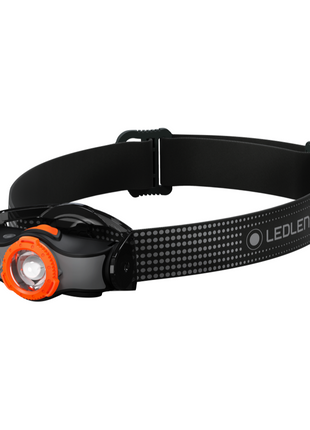 Ledlenser MH5 LED Stirnlampe 400 lm IPX4 Schwarz / Orange ( 502143 ) + 1x Akku + 1x Ladekabel