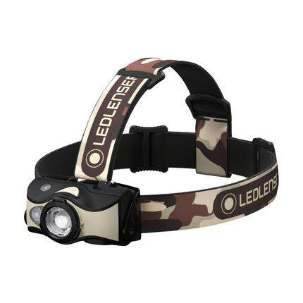 Ledlenser MH8 LED Stirnlampe 600 lm IPX4 Schwarz / Sand ( 502157 ) + 1x Akku + 1x Ladekabel