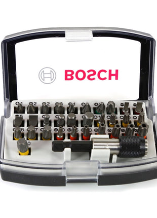 Bosch GSB 18V-55 Professional perceuse à percussion sans fil 18 V 55 Nm sans balais + 2x batteries 2,0 Ah + chargeur + L-Boxx (06019H5370) + jeu d'embouts Bosch 32 pièces dans un coffret robuste gris (2607017319)