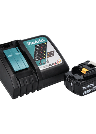 Makita DHP 484 RM1 W akumulatorowa wiertarko-wkrętarka udarowa 18 V 54 Nm bezszczotkowa biała + 1x akumulator 4,0 Ah + ładowarka