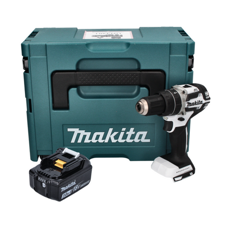 Makita DHP 484 F1J W Akku Schlagbohrschrauber 18 V 54 Nm Brushless Weiß + 1x Akku 3,0 Ah + Makpac - ohne Ladegerät