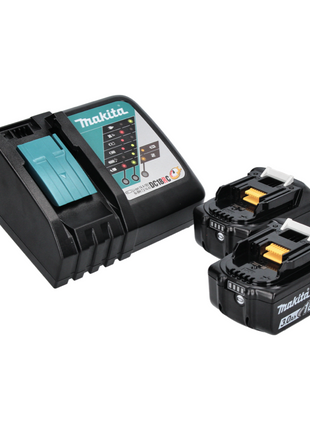 Makita DHP 484 RFJ W perceuse à percussion sans fil 18 V 54 Nm sans balais blanc + 2x batteries 3,0 Ah + chargeur + Makpac