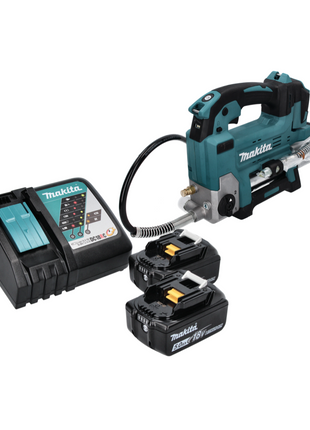 Pistolet graisseur à batterie Makita DGP 180 RT 18 V 690 bar + 2x batteries 5,0 Ah + chargeur