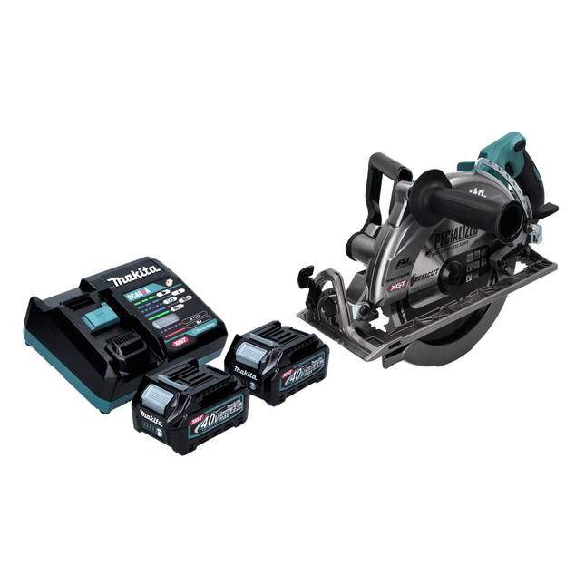 Makita RS 002 GD2 Akku Handkreissäge 40 V max. 260 mm Brushless + 2x Akku 2,5 Ah + Ladegerät