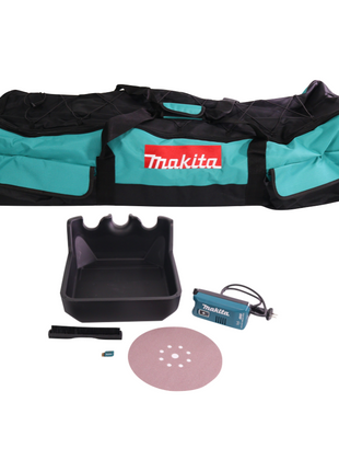 Lijadora de cuello largo a batería Makita DSL 800 G1X 18 V 225 mm sin escobillas + 1x batería 6,0 Ah + accesorios + bolsa - sin cargador