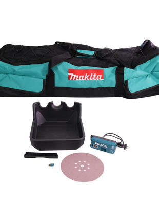 Makita DSL 800 RG1X ponceuse à long cou sans balais 18 V 225 mm + 1x batterie 6,0 Ah + chargeur + accessoires + sac