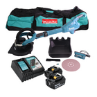 Lijadora de cuello largo a batería Makita DSL 800 RGX 18 V 225 mm sin escobillas + 2x baterías 6,0 Ah + cargador + accesorios + bolsa