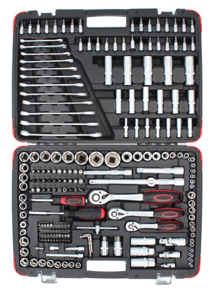 BGS technic Steckschlüssel Satz 216 tlg. ( 15216 ) Antrieb 6,3 mm ( 1/4" ) 10 mm ( 3/8" ) 12,5 mm ( 1/2" )