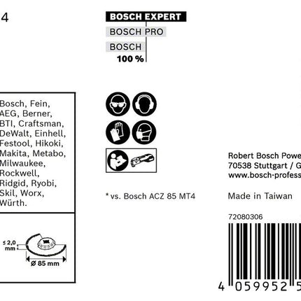 Bosch EXPERT ACZ 85 RD4 Diamant Segmentsägeblatt Starlock 85 mm 10 Stk. ( 2608900035 ) für Fliesen - Nachfolger von 2608664482