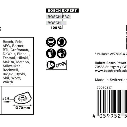 Bosch EXPERT 3 Max AVZ 70 RT4 Mörtelentferner Starlock 87 x 70 mm 10 Stk. ( 2608900042 ) für Mörtel Carbide  - Nachfolger von 2608664490