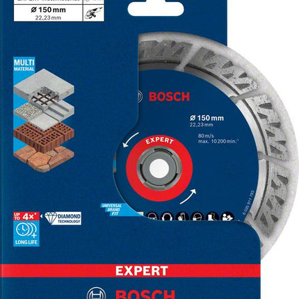 Bosch EXPERT MultiMaterial Diamant Trennscheibe 150 x 22,23 mm 1 Stk. ( 2608900661 ) Long Life - Toolbrothers