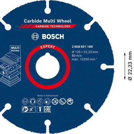 Bosch EXPERT Carbide Multi Wheel Trennscheibe 125 x 22.23 mm ( 2608901189 ) - Nachfolger von 2608623013 - Toolbrothers