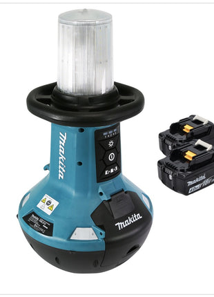 Makita DML 810 M Akku LED Flächenlicht 18 / 36 V ( 2 x 18 V ) 5500 lm IP54 + 2x Akku 4,0 Ah - ohne Ladegerät