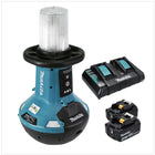 Makita DML 810 PM Akku LED Flächenlicht 18 / 36 V ( 2 x 18 V ) 5500 lm IP54 + 2x Akku 4,0 Ah + Doppelladegerät