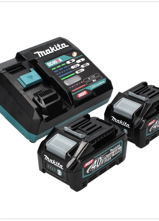 Makita UR 003 GM201 Akku Freischneider 40 V Brushless IPX4 + 2x Akku 4,0 Ah + Ladegerät + Schultergurt + Messerkopf + Fadenkopf + Schlagmesser + Tasche