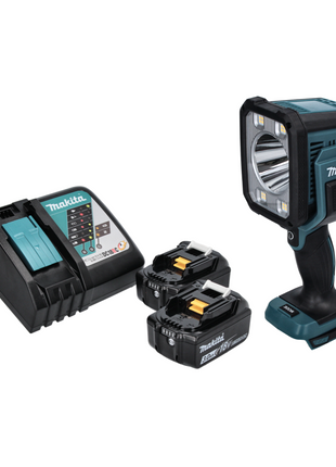 Makita DML 812 RF lampe de poche LED à batterie 18 V 1250 lm + 2x batteries 3,0 Ah + chargeur