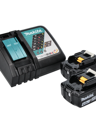 Makita DML 812 RM lampe de poche projecteur à main LED sur batterie 18 V 1250 lm + 2x batteries 4,0 Ah + chargeur