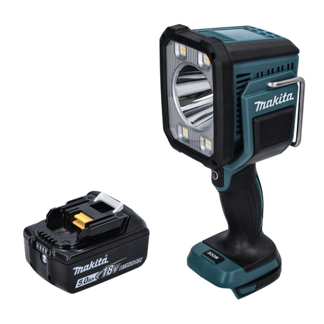 Makita DML 812 T1 Foco manual LED con batería, lámpara de bolsillo 18 V 1250 lm + 1x batería 5,0 Ah - sin cargador