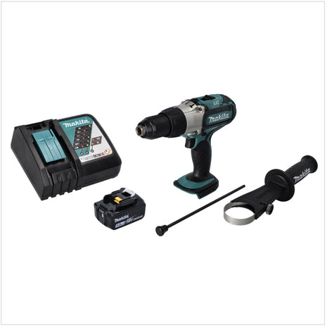 Makita DHP451RT1 Perceuse-visseuse à percussion sans fil 80Nm 18V + 1x Batterie 5,0 Ah + Chargeur