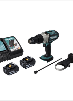 Makita DHP 451 RT Akku Schlagbohrschrauber 18 V 80 Nm + 2x Akku 5,0 Ah + Ladegerät