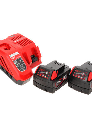 Milwaukee M18 NRG-602 set de inicio 2x batería 18 V 6,0 Ah / 6000 mAh (2x 4932451244) + cargador rápido M12-18 FC (4932451079)