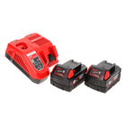 Milwaukee M18 NRG-602 set de inicio 2x batería 18 V 6,0 Ah / 6000 mAh (2x 4932451244) + cargador rápido M12-18 FC (4932451079)