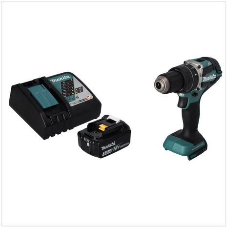 Taladro percutor inalámbrico Makita DHP 484 RF1 18 V 54 Nm sin escobillas + 1x batería 3,0 Ah + cargador