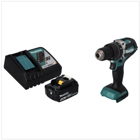 Makita DHP 484 RM1 Perceuse-visseuse à percussion sans fil 18 V 54 Nm Brushless + 1x batterie 4,0 Ah + chargeur