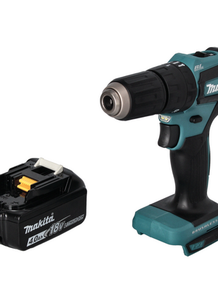 Taladro percutor inalámbrico Makita DHP 483 M1 18 V 40 Nm sin escobillas + 1x batería 4,0 Ah - sin cargador