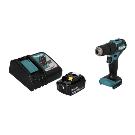 Makita DHP 483 RM1 akumulatorowa wiertarko-wkrętarka udarowa 18 V 40 Nm bezszczotkowa + 1x akumulator 4,0 Ah + ładowarka