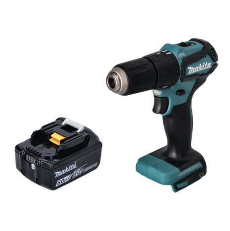 Trapano avvitatore a percussione a batteria Makita DHP 483 G1 18 V 40 Nm Brushless + 1x batteria 6,0 Ah - senza caricabatterie