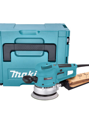 Makita BO 6030 JX Exzenterschleifer 310 Watt 150 mm + Schleifpapier + Makpac