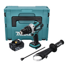 Makita DHP 458 T1J Akku Schlagbohrschrauber 18 V 91 Nm + 1x Akku 5,0 Ah + Makpac - ohne Ladegerät