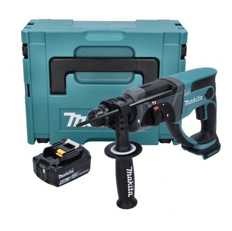 Makita DHR 202 M1J Akumulatorowy młot udarowo-obrotowy 18 V 2,0 J SDS Plus + 1x akumulator 4,0 Ah + Makpac - bez ładowarki