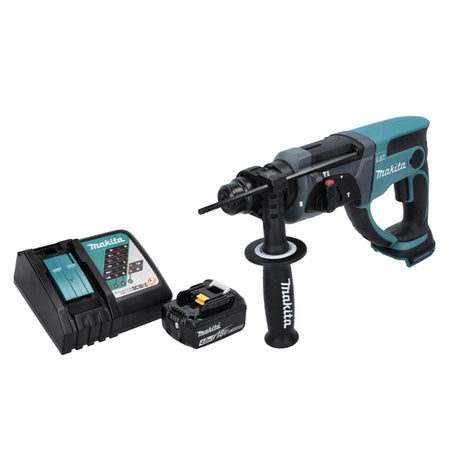 Makita DHR 202 RM1 18 V 2,0 J SDS Plus Martello a scalpello a batteria + 1x Batteria 4,0 Ah + Ladegert