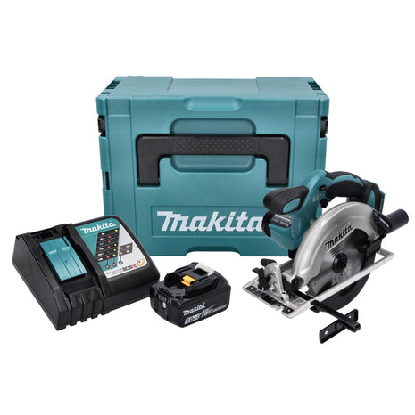 Sega circolare a batteria Makita DSS 611 RG1J 18 V 165 mm + 1x batteria 6,0 Ah + caricabatterie + valigetta Makpac