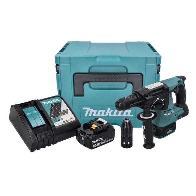 Makita DHR 243 RT1J Akku Bohrhammer 18 V 2,0 J SDS plus Brushless + 1x Akku 5,0 Ah + Ladegerät + Makpac