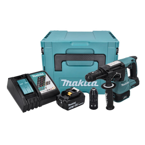 Makita DHR 243 RT1J Akku Bohrhammer 18 V 2,0 J SDS plus Brushless + 1x Akku 5,0 Ah + Ladegerät + Makpac