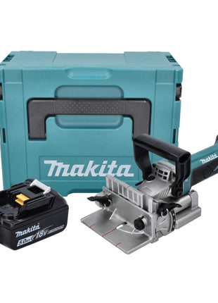 Makita DPJ 180 T1J Akku Nutfräse 18 V 100 mm + 1x Akku 5,0 Ah + Makpac - ohne Ladegerät - Toolbrothers